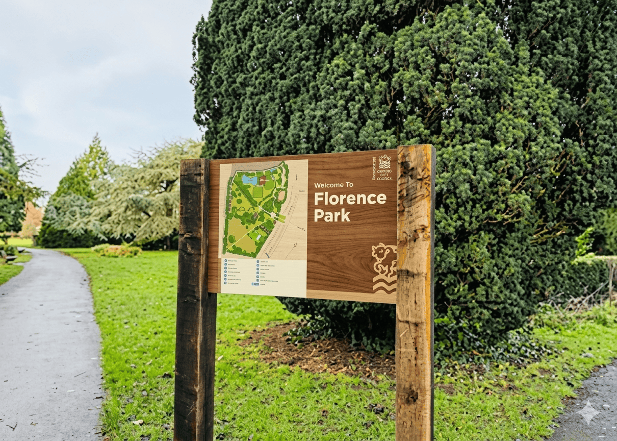 Oxford driving test route showing the Florence Park