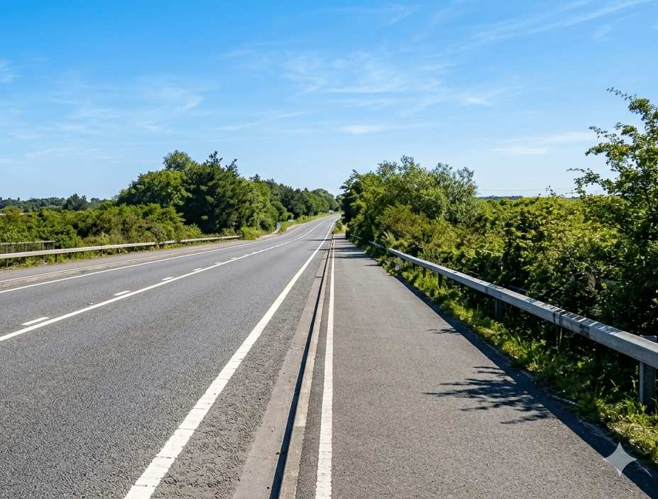 A4142 Oxford approaching from Headington roundabout